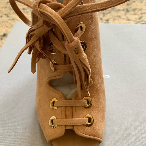 Club Monaco Suede Heeled Sandals - Picture 6 of 8